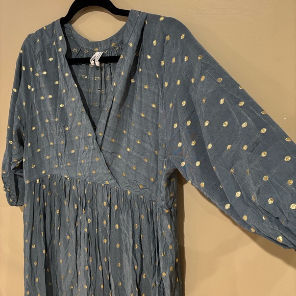 Anthropologie balloon sleeve tiered maxi - Picture 3 of 6